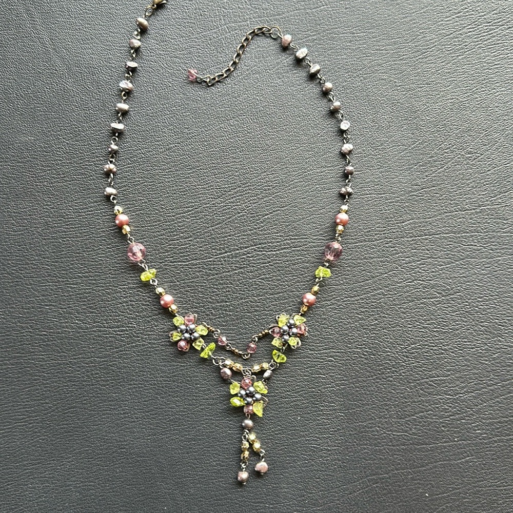 Green and purple necklace